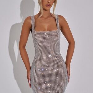 Sparkling Silver Mini Dress